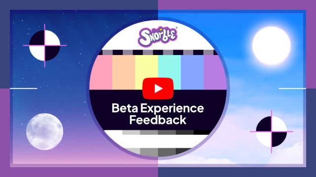 Image contains a broadcast testing screen with the words "Beta Experience Feedback" just below a red YouTube play button.