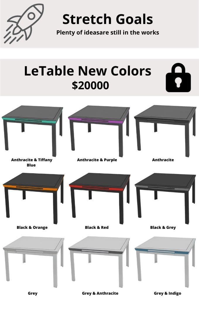 LeTable One Touch Extendable Board Game Table Indiegogo