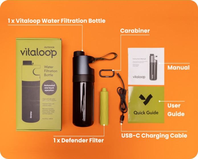Vitaloop Water Filtration Bottle