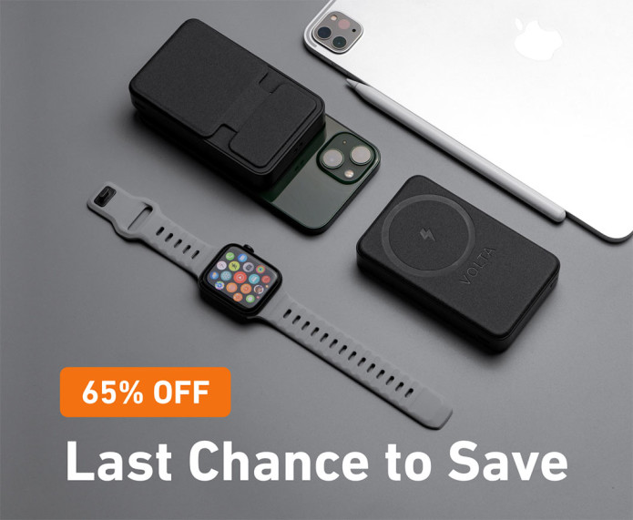 Volta magnetic power bank charging iPhone