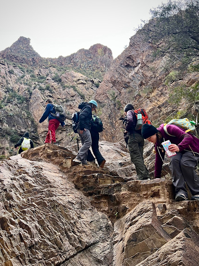 A group of hikers in Big Bend National Park
