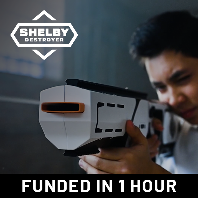 Track SHELBY DESTROYER Foam Disc Blaster's Indiegogo campaign on BackerTracker