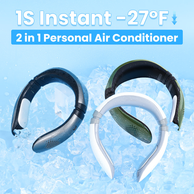 Track The Most Compact Fast Cooling Neck Air Conditioner's Indiegogo ...