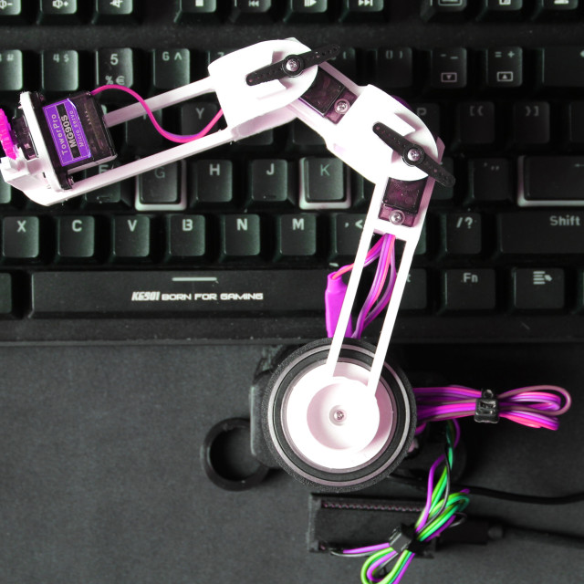 Track Robotic arm remote control for keyboard's Indiegogo campaign on