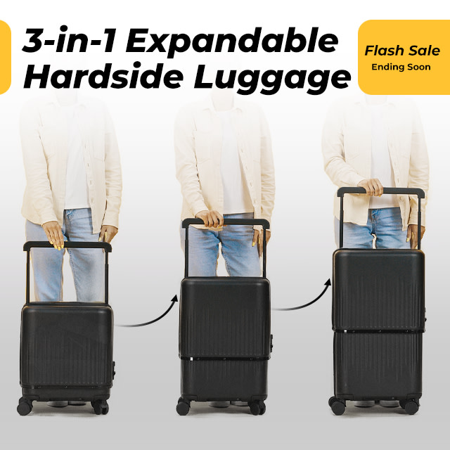 Track VELO Luggage 3in1 Expandable Hardside Luggage's Indiegogo