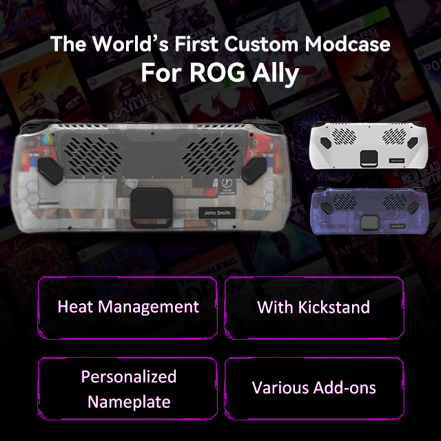 Custom ROG Ally Back Modcase with Heat Management